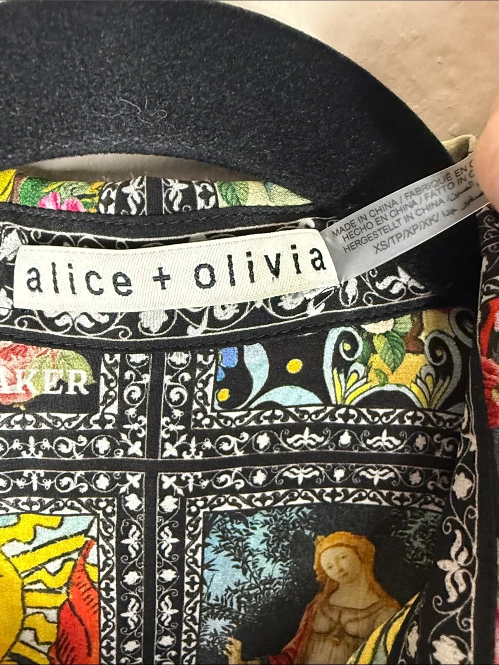 Alice + Olivia Wan Silk Blouse in Enchanted Tarot - Picture 8 of 14